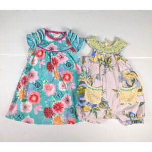 Matilda Jane Girls Lot of 2 - Dress and Romper / Bodysuit - 6-12mo and 12-18mo